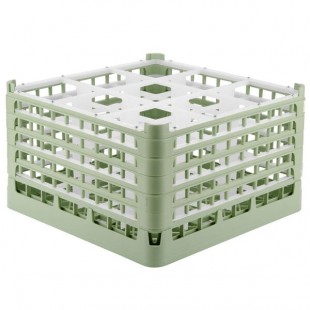 Vollrath 5276519 19-3/4 Inch Signature Compartment Rack Polypropylene Green with Burgundy Top