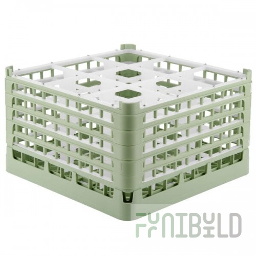 Vollrath 5276519 19-3/4 Inch Signature Compartment Rack Polypropylene Green with Burgundy Top