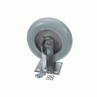 Forbes Industries 1641-R 8 Inch Cushion Grey Wheel and Rigid Caster Forbes Industries 1641-R 8 Inch Cushion Grey Wheel and Rigid Caster