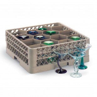Vollrath TR18JJJJJJJ 19-3/4 Inch Full Size Dishwasher Rack Max Glass Stemware with Extenders