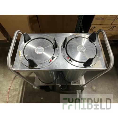 APW Wyott HML2-10 30 Inch Heated Dish Dispenser Mobile Enclosed Cabinet