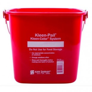 San Jamar KP97RD 3 Qt Bucket Ergonomic Handle with Bail Design Red Plastic San Jamar KP97RD 3 Qt Bucket Ergonomic Handle with Bail Design Red Plastic