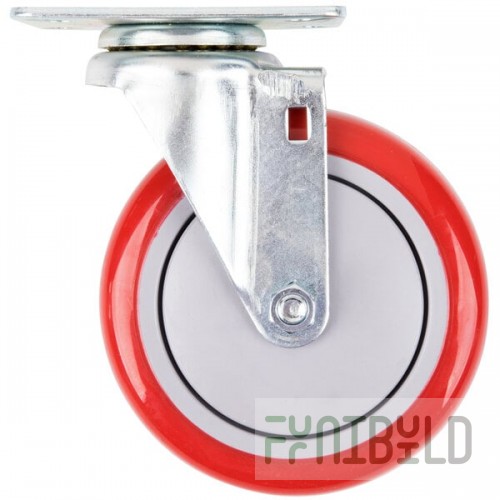Winholt 738A 5 Inch Polyurethane Swivel Plate Caster with 400 lb Capacity