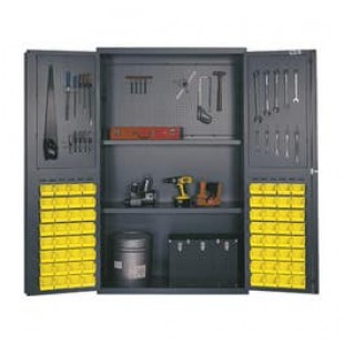 Quantum QSC-4805CL 48 Inch Heavy Duty Storage Cabinet with Adjustable Shelves 400 lb Capacity