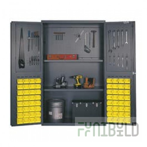 Quantum QSC-4805CL 48 Inch Heavy Duty Storage Cabinet with Adjustable Shelves 400 lb Capacity
