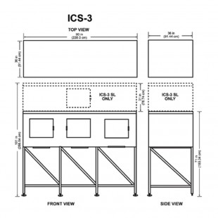 Scotsman ICS-3-SL 90 Inch Ice Bin Shuttle System with Roll Under Carts Scotsman ICS-3-SL 90 Inch Ice Bin Shuttle System with Roll Under Carts