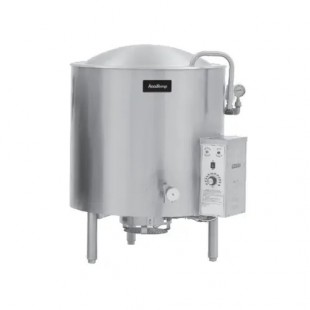 AccuTemp ALLGB-100MV 50 Inch Gas Stationary Kettle Mixer Stainless Steel 100 Gallon Capacity with 2 Speed 154800 BTU