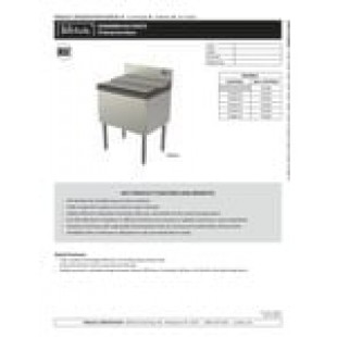 Perlick TS36IC10-STK 36 Inch Underbar Ice Bin 10 Circuit Cold Plate with Standard Covers
