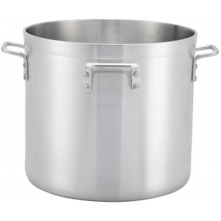 Winco AXHH-120H 120 Quart Stock Pot Without Cover with 4 Handles Aluminum