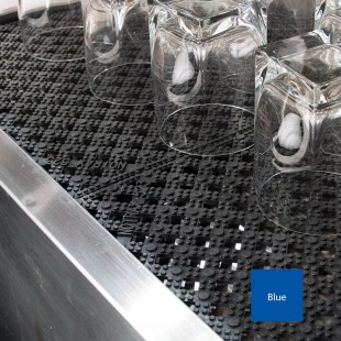 Notrax T47S1212BU 12 Inch Plasti-Tile Bar Liner Interlocking PVC Blue