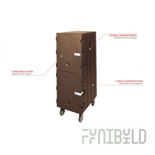Cambro 1826DBCSP131 33 Inch Cabinet Enclosed Bun Food Pan with Security Package