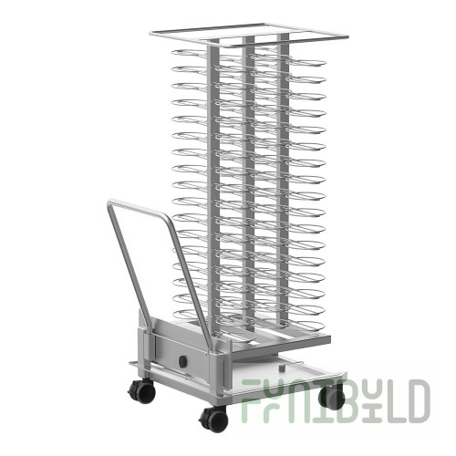 UNOX XEVTC-051P 29 5/16 Inch Mobile Plate Trolley with 51 Dish Capacity