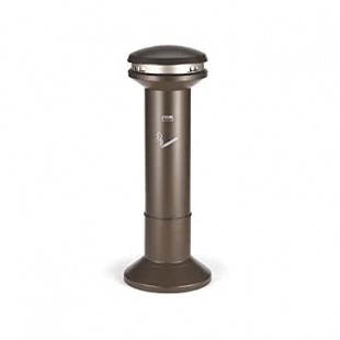 Rubbermaid FG9W3400AGBRNZ 15-1/2 Inch Ultra-High Capacity Smoking Receptacle Steel Bronze