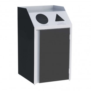 Lakeside 4412 26-1/2 Inch Waste and Recycle Station Stainless Steel with Laminate