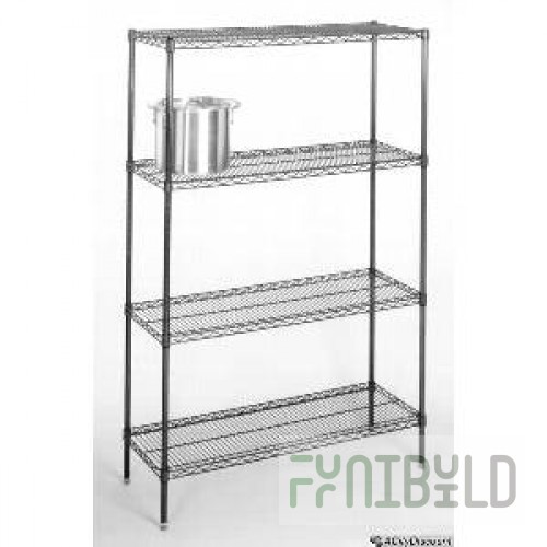 Nor-Lake SSG810-4 120 Inch Green-Kote Shelving Kit 4 Tier with Adjustable Shelves