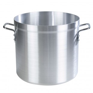 Carlisle 61232 32 Qt. Aluminum Standard Weight Stock Pot with Loop Handles Carlisle 61232 32 Qt. Aluminum Standard Weight Stock Pot with Loop Handles