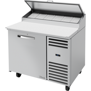 True Refrigeration TPP-AT-44-HC~SPEC3 44 Inch Refrigerated Pizza Prep Table with Stainless Steel Cover