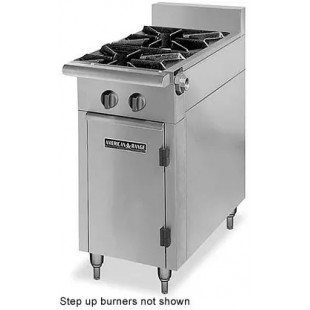 American Range HD17-2SU-O_LP 17 Inch Heavy Duty Gas Range with 2 Burners 74000 BTU