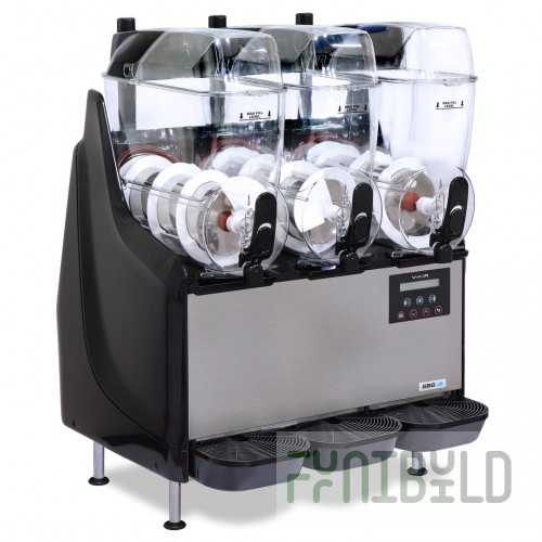 Gold Medal 1115 24 Inch Triple Bowl Frozen Drink Machine Stainless Steel with 3.7 Gallon Bowls