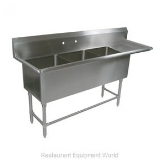 John Boos 43PB1618-1D18R 70-Inch Pro-Bowl Sink with Three Compartments Stainless Steel John Boos 43PB1618-1D18R 70-Inch Pro-Bowl Sink with Three Compartments Stainless Steel