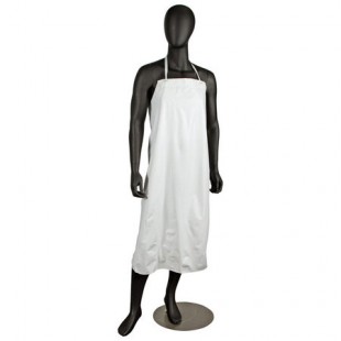 San Jamar 614DVA-WH8 36 Inch Dishwashing Apron No Pockets White Vinyl
