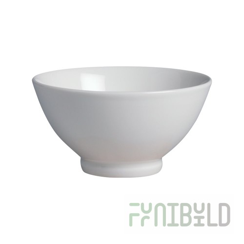 Cameo China 710-184 48 Oz Bowl Round Dishwasher and Microwave Safe White Ceramic