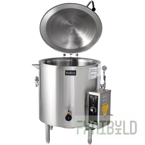 AccuTemp ALLGB-40FMV 37 Inch Gas Stationary Kettle Mixer 40 Gallon 83100 BTU