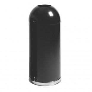Rubbermaid FGR1536EOTGLBK 15 Gallon Waste Receptacle Indoor Steel Black Rubbermaid FGR1536EOTGLBK 15 Gallon Waste Receptacle Indoor Steel Black