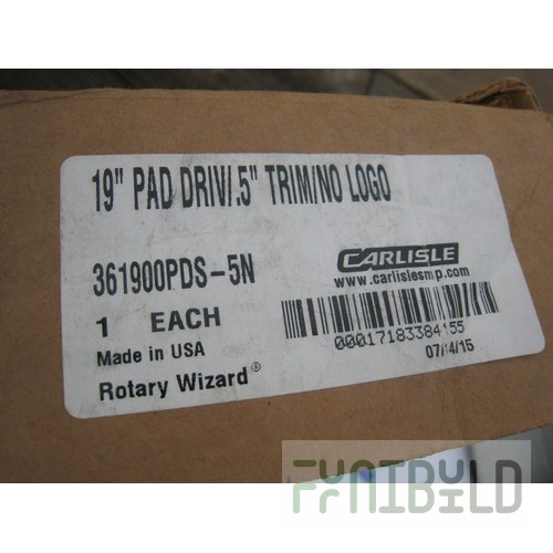 Carlisle 361900PDS-5N 19 Inch Diameter Pad Driver Short Trim Polypropylene Blue