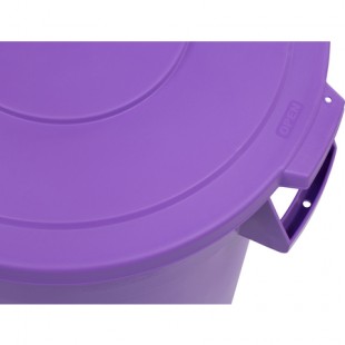 Carlisle 34103289 25-1/2 Inch Round Waste Container 32 Gallon Purple Polyethylene with Handles