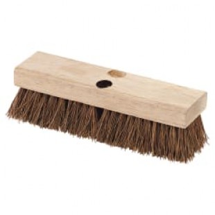 Carlisle 3629200 12 Inch Palmyra Deck Scrub Brush Head Hardwood Block Standard Color