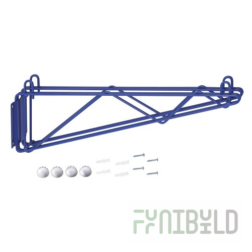 Hubert 30V-991 CenPro Double Wall Mounting Bracket For Blue Epoxy Wire Shelving