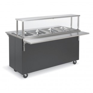 Vollrath 39730 60 Inch 4 Well Electric Hot Food Station with Breath Guard