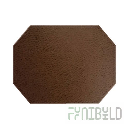 Risch TABLEMATOCT-DRIFTWOOD 17X13 Octagon Placemat Faux Wood - Rigid Hardboard