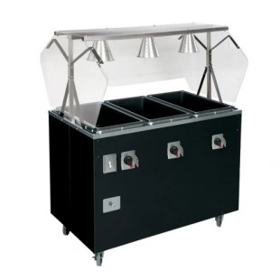 Vollrath T38731604A 60 Inch Electric Hot Food Station with 4 Wells and Guard Vollrath T38731604A 60 Inch Electric Hot Food Station with 4 Wells and Guard