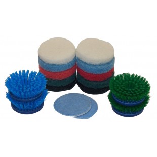 Bissell CCKIT1 Battery Scrubber Kit 4 to 6 Inch includes 2 Blue Brushes and 2 Green Brushes