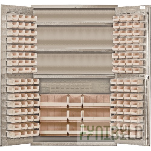 Quantum QSC-BG-48SCL 48 Inch Storage Cabinet Heavy-Duty Beige Powder Coated