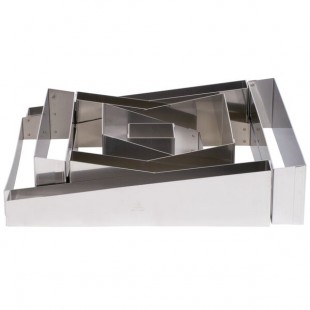 Matfer 681913 3-1/16 Inch Deconstructed Wedding Cake Mold Stainless Steel
