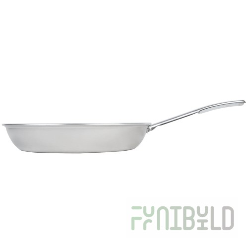 Vollrath 67114 14 Inch Aluminum Fry Pan Uncoated Riveted Handle Natural Finish