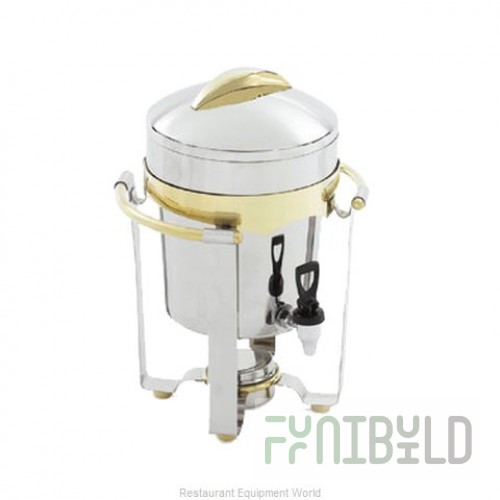 Vollrath 48328 11.6 Quart Coffee Chafer Urn Canned Heat Stainless Steel with Rack