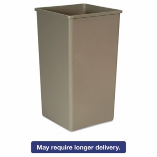Rubbermaid FG395900BEIG 19-1/2 Inch Square Plastic Trash Receptacle Beige Durable