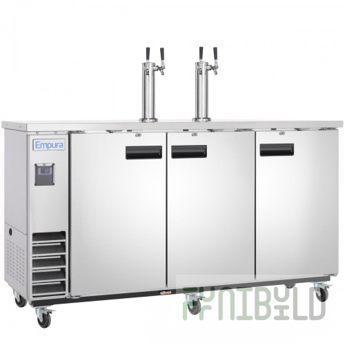 Empura Refrigeration E-KDD4-2-S 73 Inch Direct Draw Beer Dispenser 20.8 Cu Ft Capacity