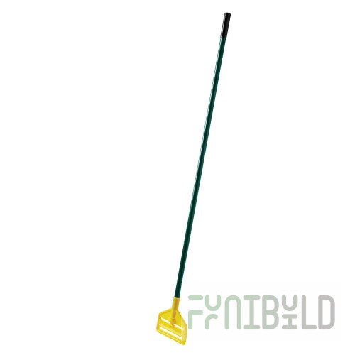 Rubbermaid FGH14600GR00 60 Inch Wet Mop Handle Fiberglass Yellow Plastic Head