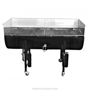 Jade Range JMBR-24 24 Inch Wood Burning Charbroiler Mobile Steel with Locking Casters