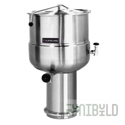 Cleveland KDP60 60 Gallon Direct Steam Kettle Stainless Steel Pedestal Base
