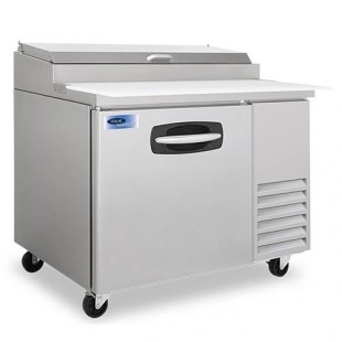 Nor-Lake NLPT44 44 Inch Stainless Steel Pizza Prep Table with 6 Pans Nor-Lake NLPT44 44 Inch Stainless Steel Pizza Prep Table with 6 Pans