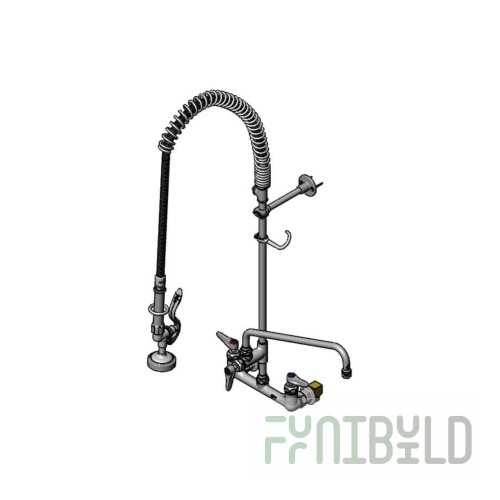 T&S Brass B-0133-14CRBTKIT EasyInstall Pre-Rinse 8