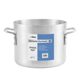 Winco AXS-12 12 Quart Stock Pot Round Reinforced Aluminum Without Cover