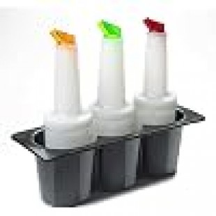 Krowne 30-500 Bottle Well Standard Bottles Ice Bin 3 Compartments ABS Plastic Black Krowne 30-500 Bottle Well Standard Bottles Ice Bin 3 Compartments ABS Plastic Black