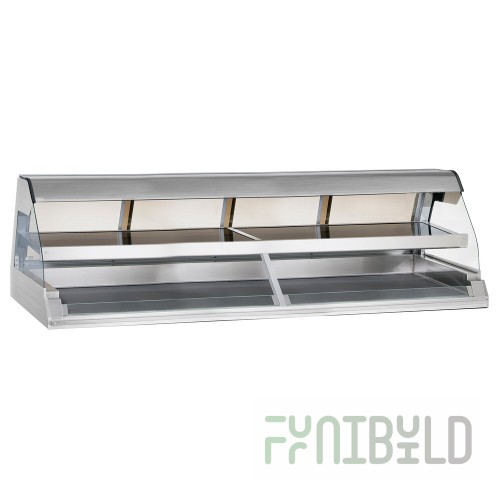 Alto Shaam ED2-96/2S-SS 96 Inch Halo Heat Heated Display Case Countertop